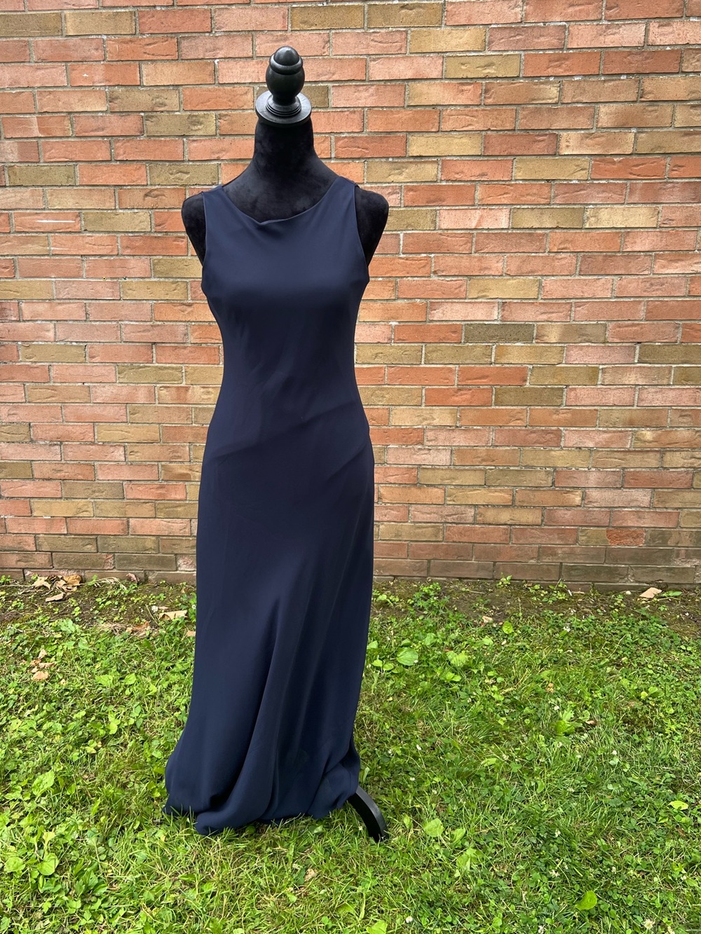 Source Unknown Navy Blue Sleeveless Maxi Dress